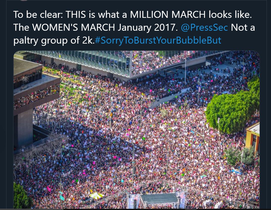 Here's the Democrat One Million Woman's March, Went over a Million